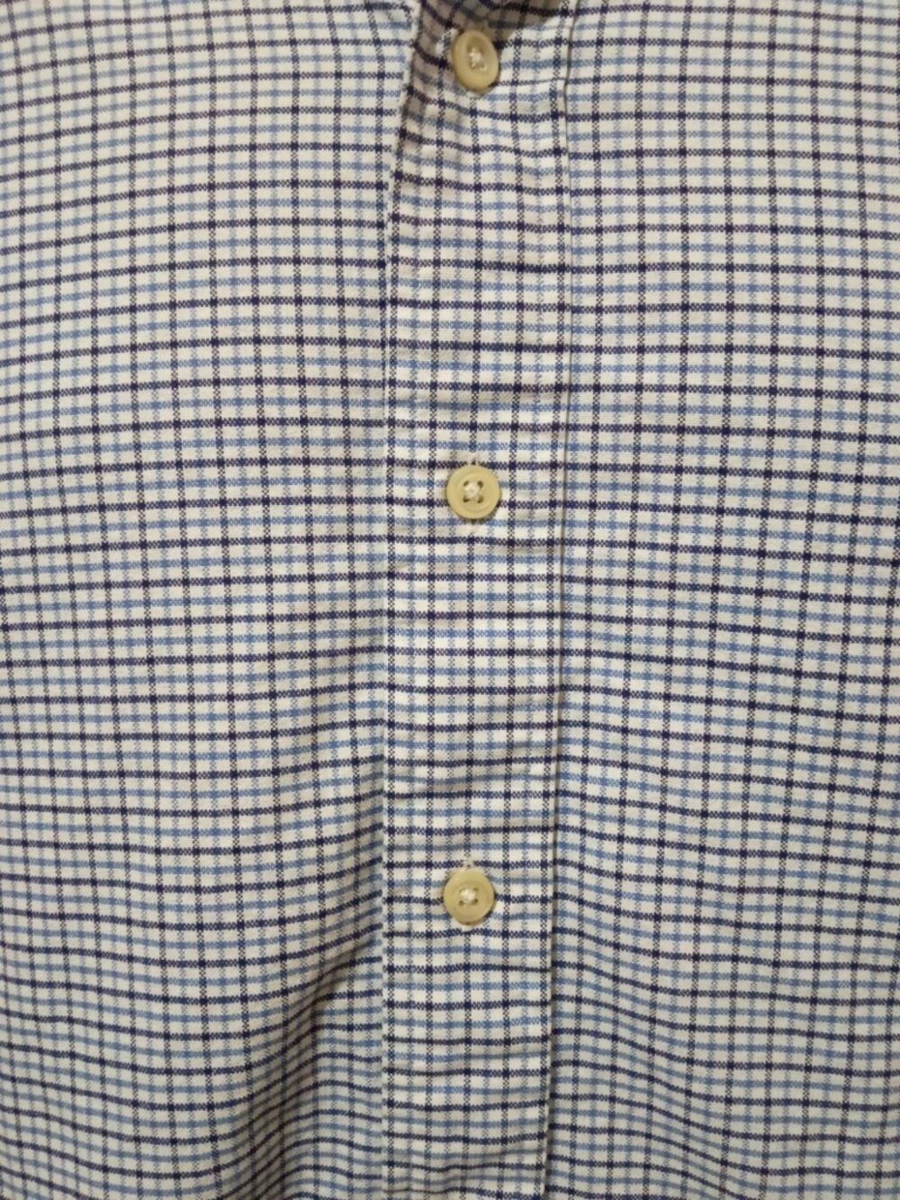 Ralph Lauren Men's Classic Fit Checkered Button Front Shirt Blue/White 3XLT - Picture 3 of 14